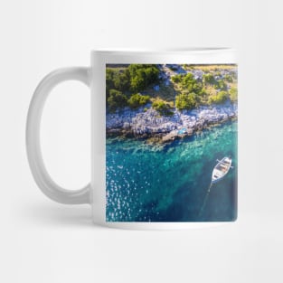 Boat in the bay Mug